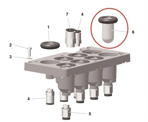 1019470 Bộ phận phụ tùng phủ bột cho máy bơm bột tối ưu hóa Pp07