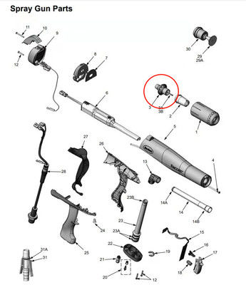 Bộ điện cực thay thế 1083137 cho súng phun tay Nordson Encore