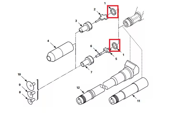 318760 PG1 Phẳng Và Chuẩn Jet Nozzle Contact Ring Bột phủ súng phụ tùng với hỗ trợ OEM tùy chỉnh