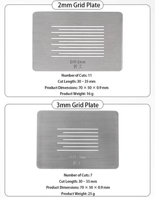 Bộ dụng cụ kiểm tra độ bám dính cắt chéo hoàn chỉnh với dao cắt lưới 1mm, tấm dẫn hướng & dụng cụ