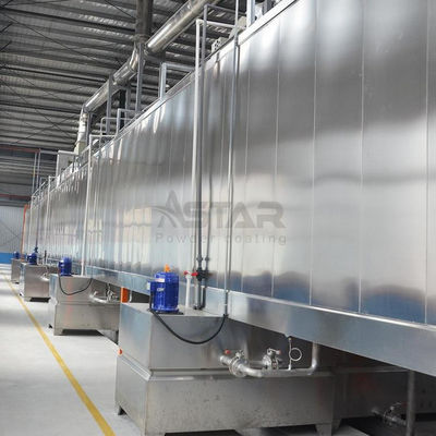 Đường hầm bị treo Thiết bị tiền xử lý bề mặt dây chuyền sơn tĩnh điện