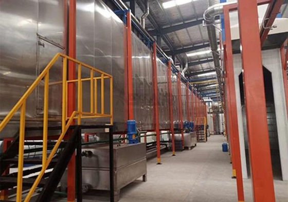 Đường hầm bị treo Thiết bị tiền xử lý bề mặt dây chuyền sơn tĩnh điện