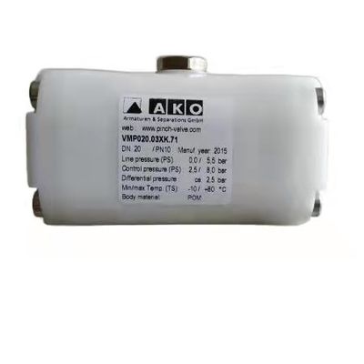 Hướng dẫn sử dụng van pinch AKO DN20 Kết nối ren bên trong màu trắng