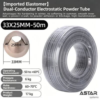 ống ống bột điện tĩnh hai dây elastomer 33 * 25 16 * 11 15 * 10 16 * 11 18 * 12 MM cho lớp phủ bột